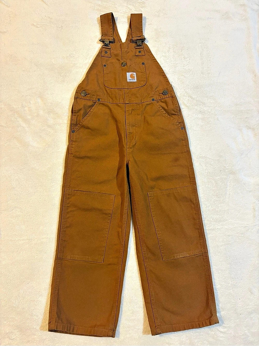 Carhartt Youth Size 6 Relaxed Fit Bib Overall Brown